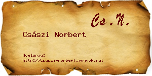 Császi Norbert névjegykártya