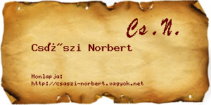 Császi Norbert névjegykártya